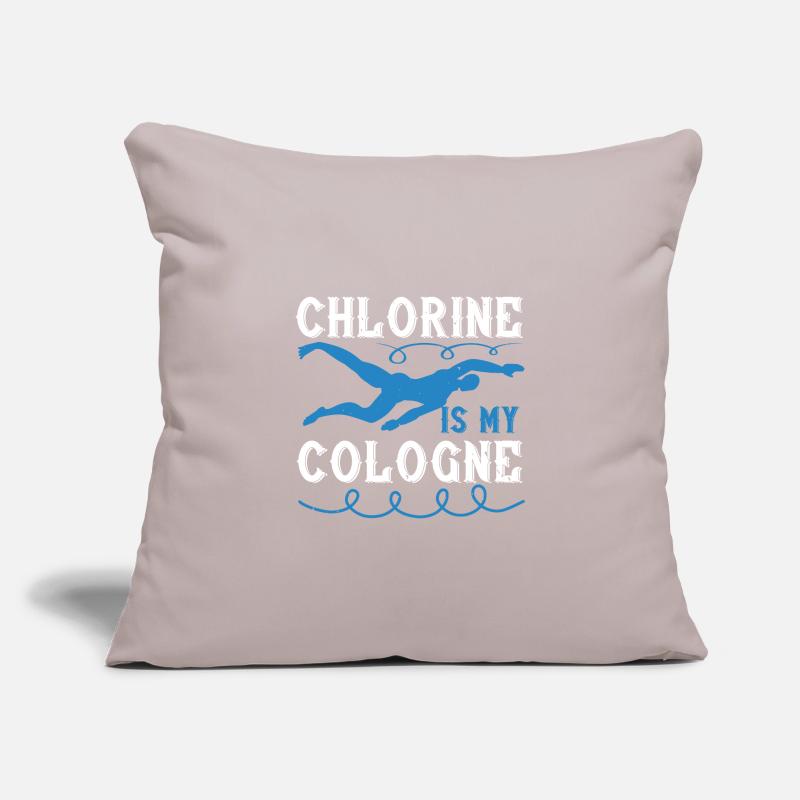 Natation Le chlore est mon eau de Cologne Housse de coussin décorative 45 x 45 cm
