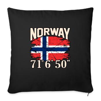 Norway - Sofa pillowcase 17,3'' x 17,3'' (45 x 45 cm) - black - Front