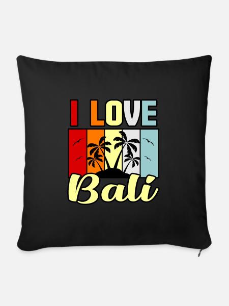 Bali - Sofakissenbezug 45 x 45 cm - Schwarz