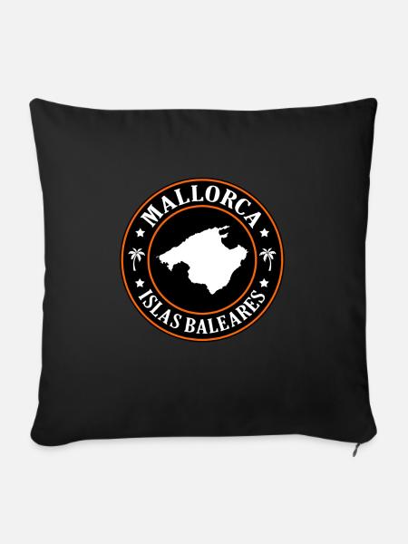 Mallorca - Sofakissenbezug 45 x 45 cm - Schwarz