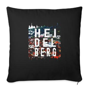 Heidelberg - Sofakissenbezug 45 x 45 cm - Schwarz - Vorne