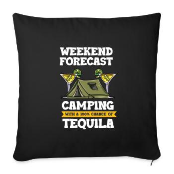 Camping - Sofakissenbezug 45 x 45 cm - Schwarz - Vorne