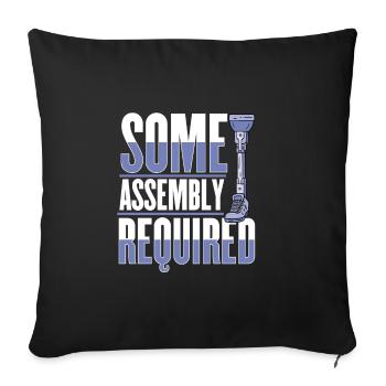 Bein Amputiert Arm Kämpfer Geschenk - Sofakissenbezug 45 x 45 cm - Schwarz - Vorne