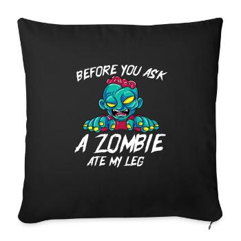 Bein Amputiert Arm Kämpfer Geschenk - Sofakissenbezug 45 x 45 cm - Schwarz - Vorne