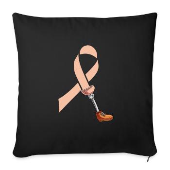 Bein Amputiert Arm Kämpfer Geschenk - Sofakissenbezug 45 x 45 cm - Schwarz - Vorne