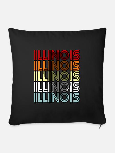 Illinois bewohner geschenk - Sofakissenbezug 45 x 45 cm - Schwarz
