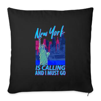 Cadeau de la ville de New York - Housse de coussin décorative 45 x 45 cm - noir - Devant