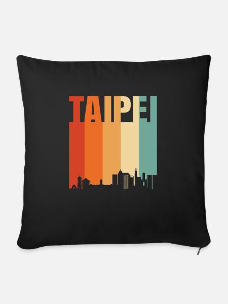 Taipeh - Sofakissenbezug 45 x 45 cm - Schwarz