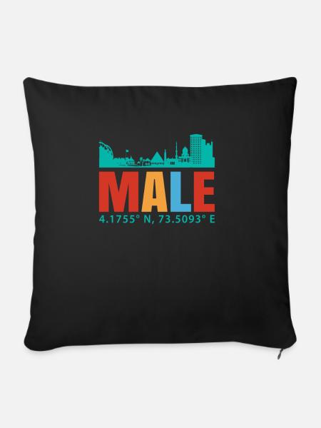 Male Malediven - Sofakissenbezug 45 x 45 cm - Schwarz