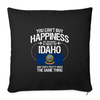Idaho - Housse de coussin décorative 45 x 45 cm - noir - Devant