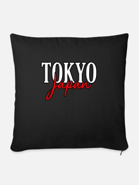 Japan - Sofakissenbezug 45 x 45 cm - Schwarz