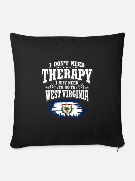 West Virginia - Sofakissenbezug 45 x 45 cm - Schwarz