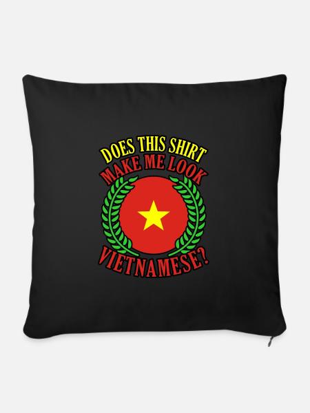 Vietnam - Sofakissenbezug 45 x 45 cm - Schwarz