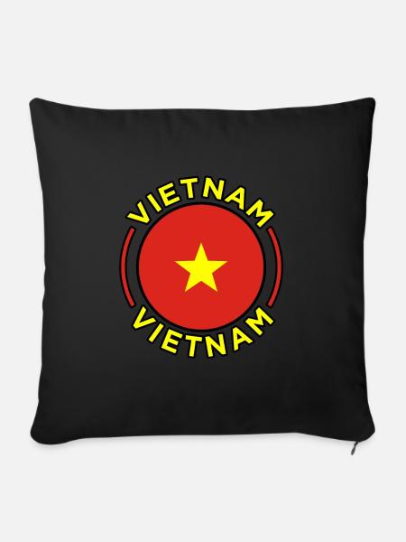 Vietnam - Sofakissenbezug 45 x 45 cm - Schwarz