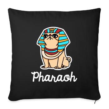 Pharaon Carlin Chien Cadeau Carlins - Housse de coussin décorative 45 x 45 cm - noir - Devant