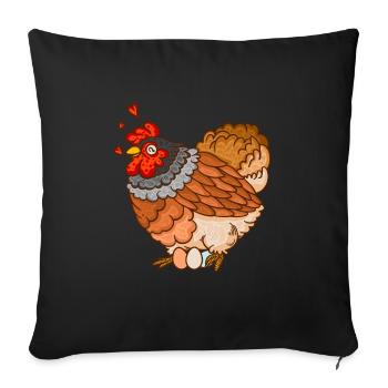 Chicken Breed Chicken Green Layer Eggs Chicken Breeder - Sofa pillowcase 17,3'' x 17,3'' (45 x 45 cm) - black - Front