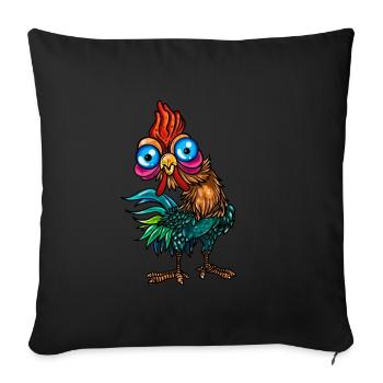 Funny Rooster Chickens Breeding Chicken Lover - Sofa pillowcase 17,3'' x 17,3'' (45 x 45 cm) - black - Front