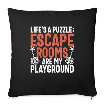 Escape Room - Sofakissenbezug 45 x 45 cm - Schwarz - Vorne