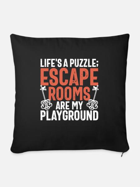 Escape Room - Sofakissenbezug 45 x 45 cm - Schwarz