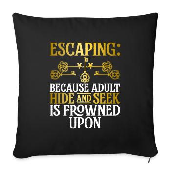 Escape Room - Sofakissenbezug 45 x 45 cm - Schwarz - Vorne