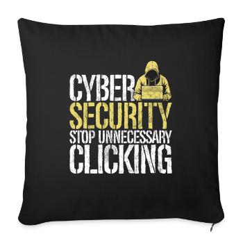 Piratage informatique en cybersécurité - Housse de coussin décorative 45 x 45 cm - noir - Devant