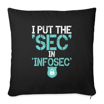 Piratage informatique en cybersécurité - Housse de coussin décorative 45 x 45 cm - noir - Devant