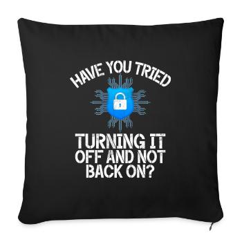 Piratage informatique en cybersécurité - Housse de coussin décorative 45 x 45 cm - noir - Devant
