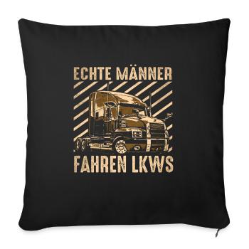Real men driving trucks - Sofa pillowcase 17,3'' x 17,3'' (45 x 45 cm) - black - Front