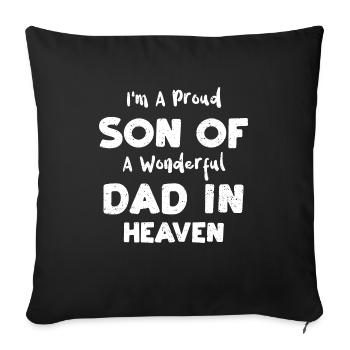 Je suis un fier fils d’un merveilleux d... - Housse de coussin décorative 45 x 45 cm - noir - Devant