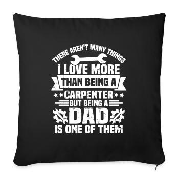 Être père est l’un d’entre eux, Don pour père - Housse de coussin décorative 45 x 45 cm - noir - Devant