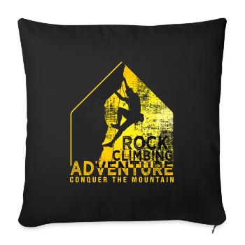 Climb Escalade Sport Climbing - Sofa pillowcase 17,3'' x 17,3'' (45 x 45 cm) - black - Front