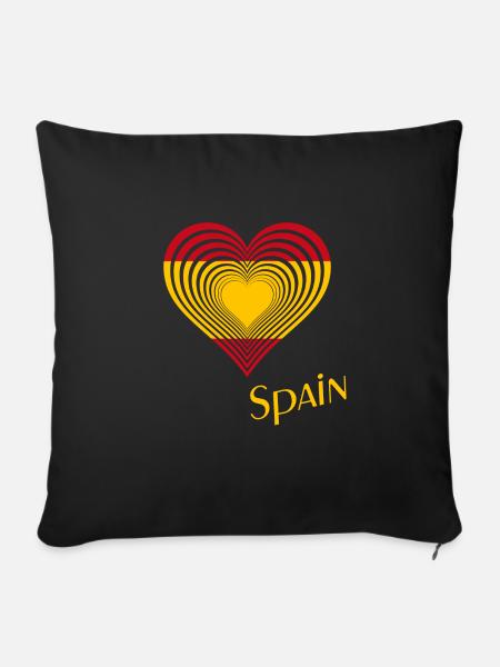 Spanien Spain - Sofakissenbezug 45 x 45 cm - Schwarz