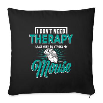 Mouse Mice Gift - Sofa pillowcase 17,3'' x 17,3'' (45 x 45 cm) - black - Front