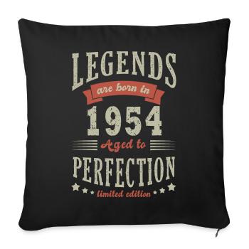 legend born in 1954 Birthday gift Born in 1954 - Sofa pillowcase 17,3'' x 17,3'' (45 x 45 cm) - black - Front