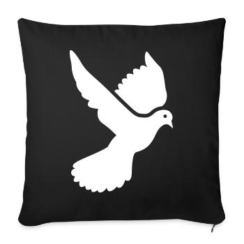 Symbole de la colombe - Housse de coussin décorative 45 x 45 cm - noir - Devant