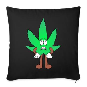 Der Bloom - Weed Cannabis Stoned Hanf Marihuana - Sofakissenbezug 45 x 45 cm - Schwarz - Vorne