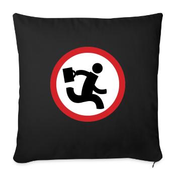 Nerd Herd Logo - Chuck - Sofa pillowcase 17,3'' x 17,3'' (45 x 45 cm) - black - Front