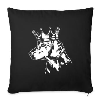 ALPENLÄNDISCHE DACHSBRACKE Krone Hunde Wilsigns - Housse de coussin décorative 45 x 45 cm - noir - Devant
