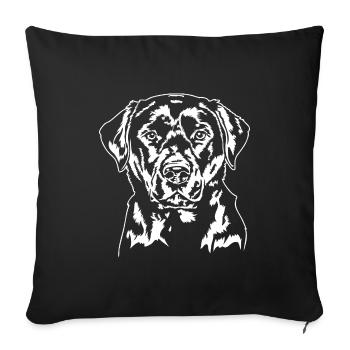 Labrador Portrait Labbi Dog Dog Wilsigns - Sofa pillowcase 17,3'' x 17,3'' (45 x 45 cm) - black - Front