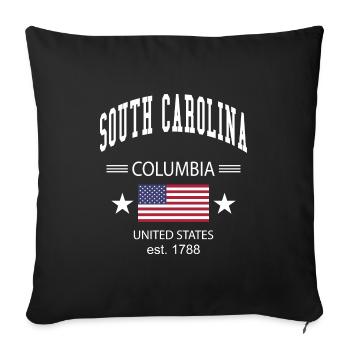 South Carolina - Sofa pillowcase 17,3'' x 17,3'' (45 x 45 cm) - black - Front