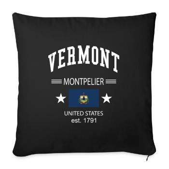 Vermont - Housse de coussin décorative 45 x 45 cm - noir - Devant