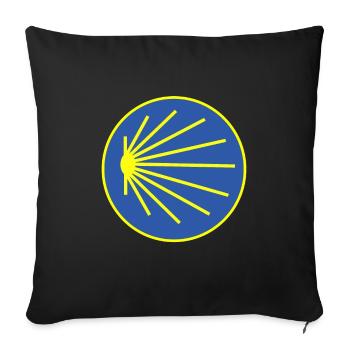Jakobsweg 2025 - Sofakissenbezug 45 x 45 cm - Schwarz - Vorne