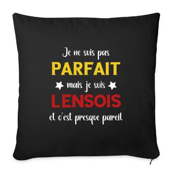 Je ne suis pas parfait mais lensois - Housse de coussin décorative 45 x 45 cm - noir - Devant