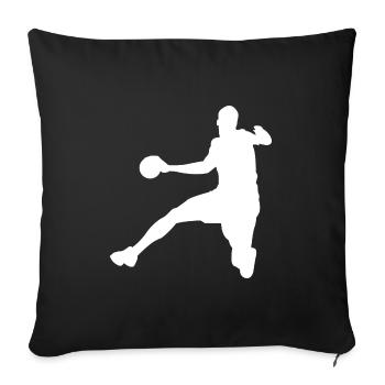 Women's Handball Handball Men Handball - Sofa pillowcase 17,3'' x 17,3'' (45 x 45 cm) - black - Front