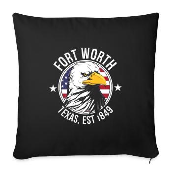 Fort Worth - Sofa pillowcase 17,3'' x 17,3'' (45 x 45 cm) - black - Front