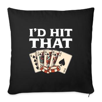 Blackjack Black Jack - Sofa pillowcase 17,3'' x 17,3'' (45 x 45 cm) - black - Front