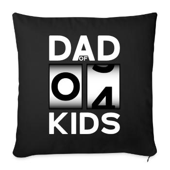 PAPA DE 4 ENFANTS FUTUR PAPA QUATRE ENFANTS - Housse de coussin décorative 45 x 45 cm - noir - Devant
