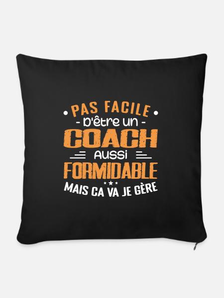 COACH Sports Coach Geschenk Coach Formidable - Sofakissenbezug 45 x 45 cm - Schwarz
