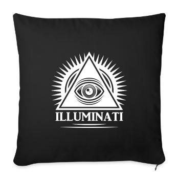 Illuminati - Sofakissenbezug 45 x 45 cm - Schwarz - Vorne