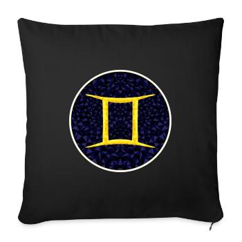 Gemini - Sofakissenbezug 45 x 45 cm - Schwarz - Vorne